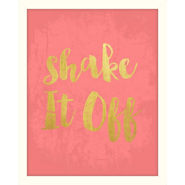 Melissa Van Hise 16 in. x 13 in. "Shake it Off (Coral)" Framed Giclee Print Wall Art