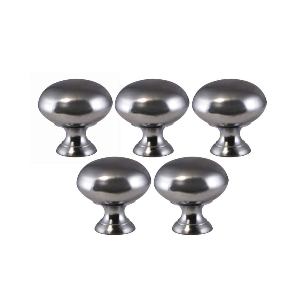 Design House 11/4 in. Satin Chrome Knob(5Pack) 564609 The