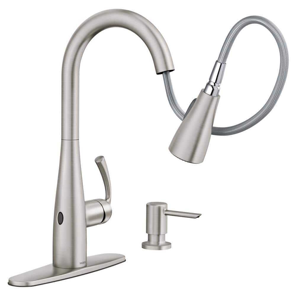 Essie Stainless Steel Touchless Pull-Down Kitchen Faucet with Soap Dispenser