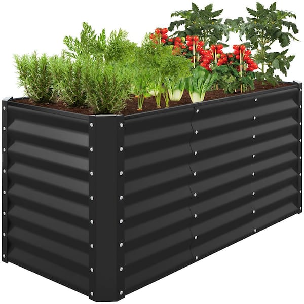 Best Choice Products 4 ft. x 2 ft. x 2 ft. Black Rectangular Steel