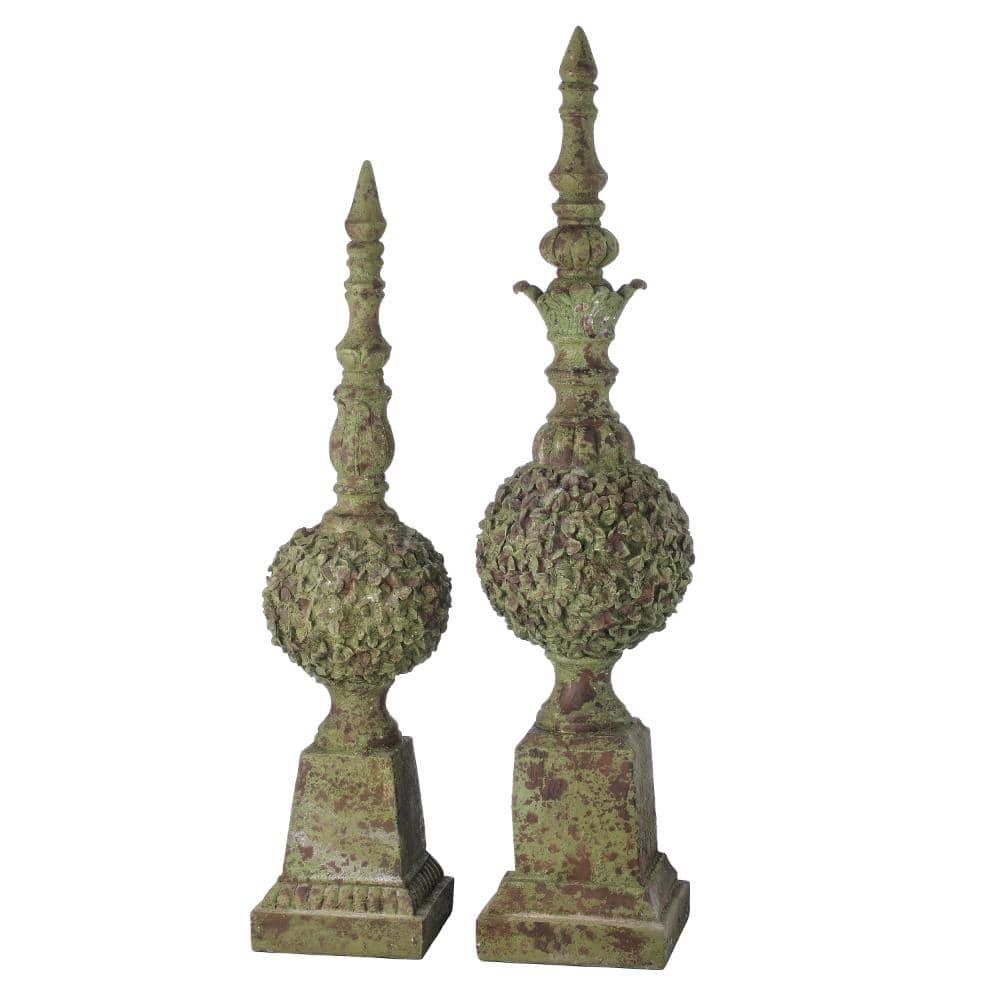 21-25" Resin Garden Orb Set of 2