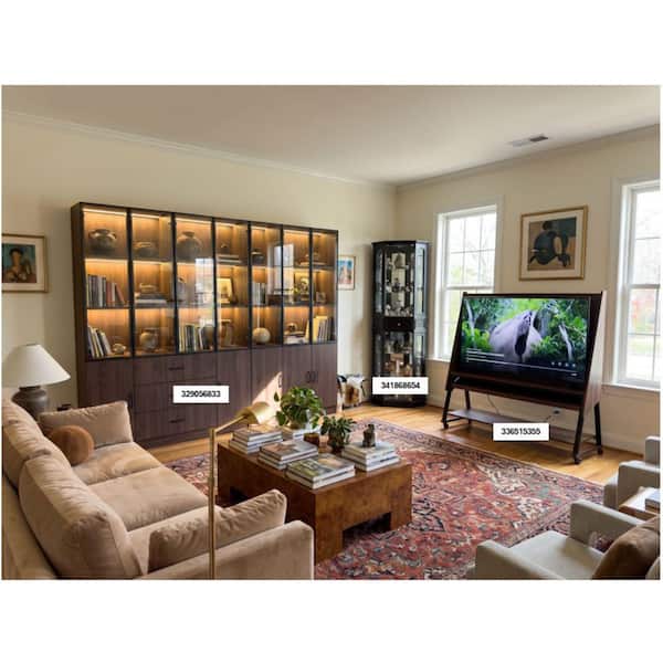FUFU&GAGA Espresso Wood Entertainment Center Fits TVs up to 65 in