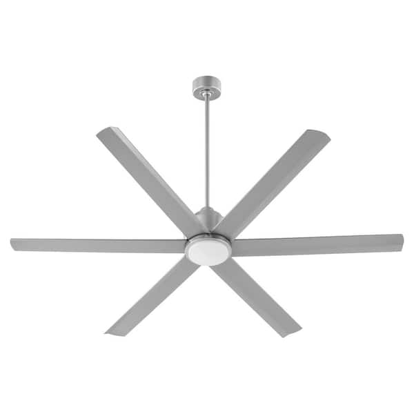 quorum Titus 65 in. Satin Nickel 6-Blade Modernistically 6-Speed