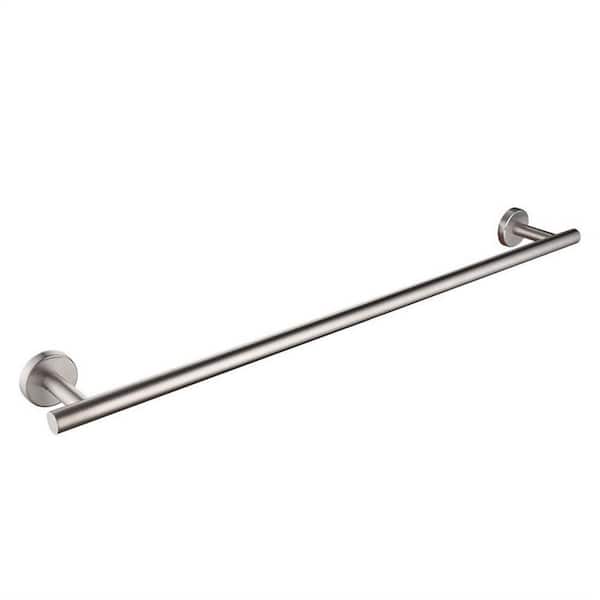 Dracelo 27 in. Wall Mount Stainless Steel Towel Bar in Brushed