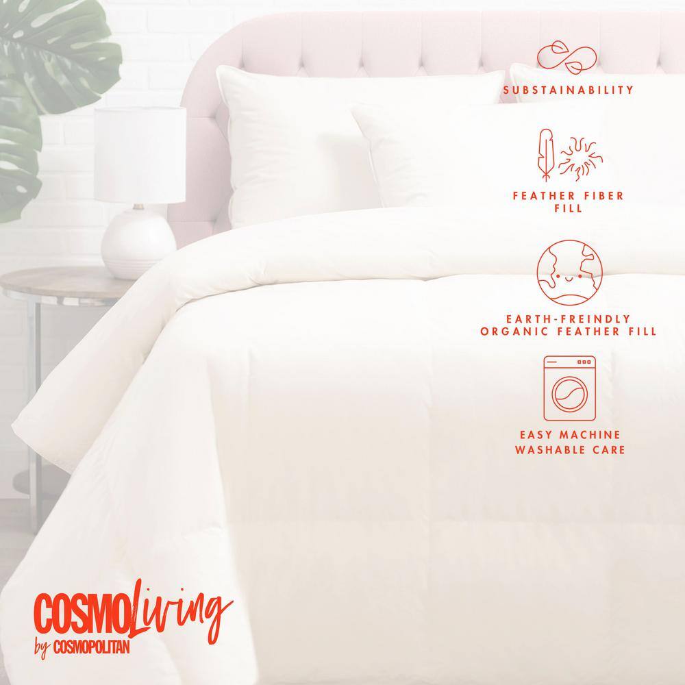 White Organic Cotton Full Comforter with Prime Feather Fill