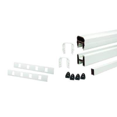 91.5 in. x 36 in. Transcend Rail Kit in Classic White with Classic White Composite Balusters-Stair