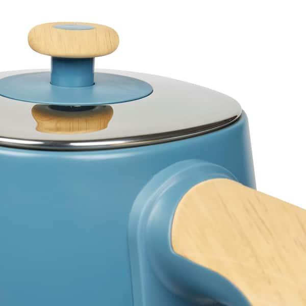 HADEN Heritage 7-Cup Light Blue Turquoise Cordless Stainless Steel Retro  Electric Kettle with Auto Shut-Off 75004 - The Home Depot