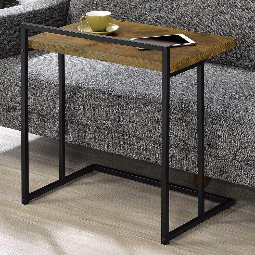 Dani 23.5'' Antique Nutmeg & Black Modern Snack Table