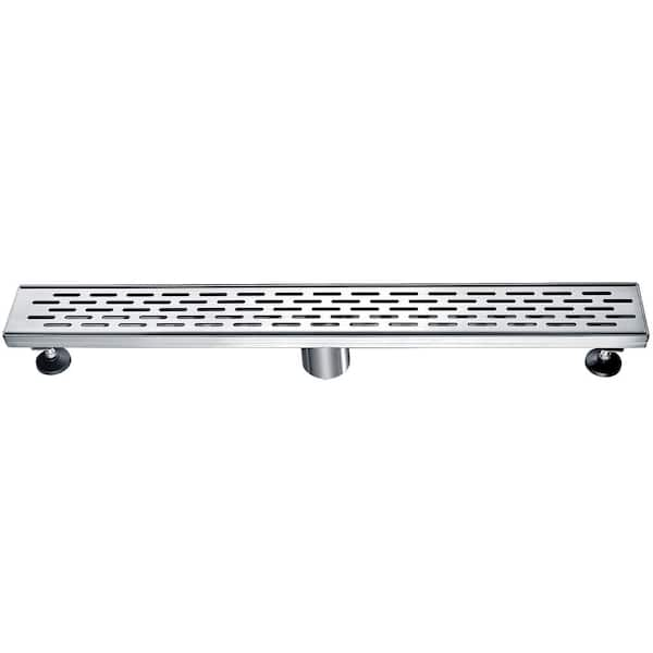 24 in. Linear Shower Drain in Brushed Stainless Steel