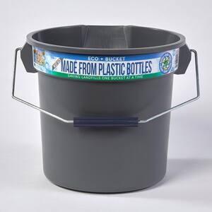 3.5 Gal. Gray Round 14 Qt. Utility ECO Bucket 100% Made from Recycled Water Bottles