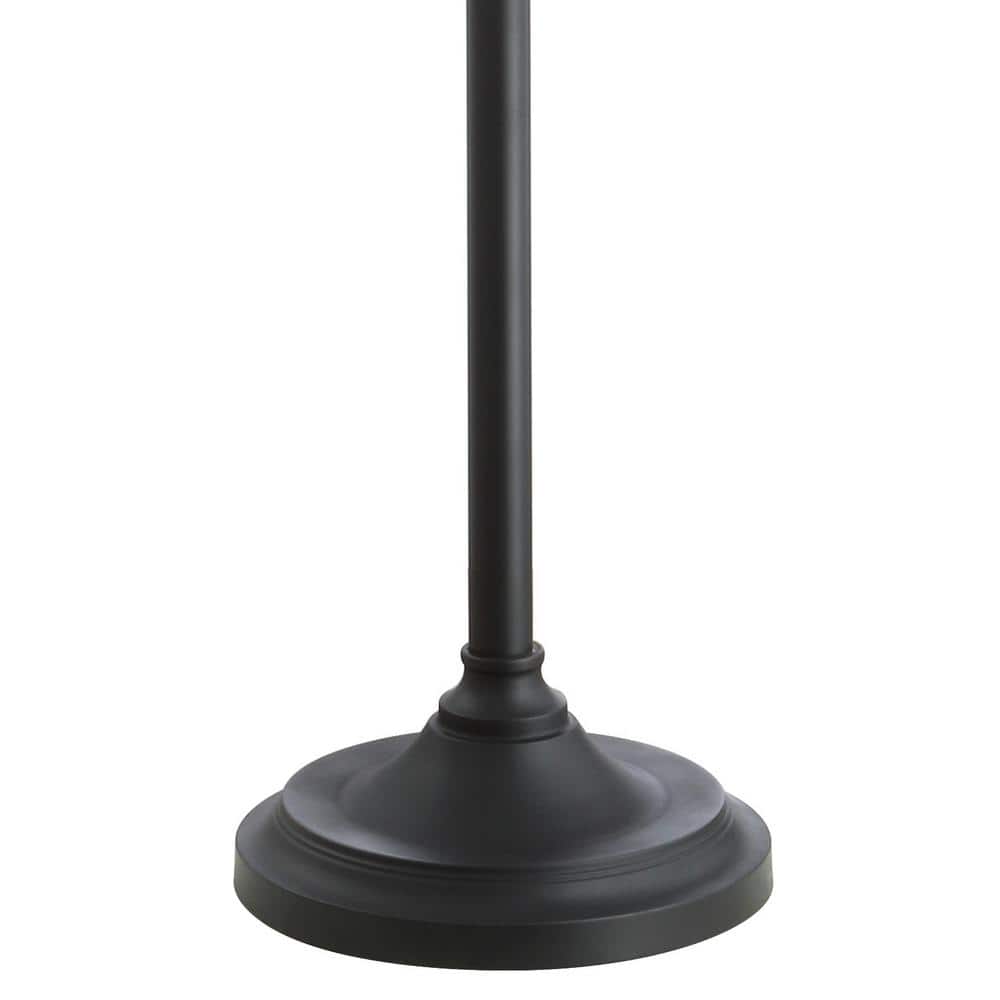 January 60" Black and Bronze Glass Floor Lamp