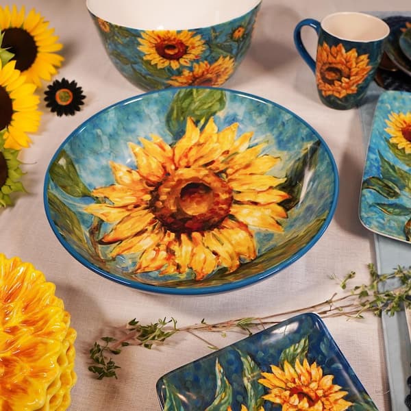  Sunflowers サラダボウル Certified International Golden Sunflowers 189.8 fl. oz