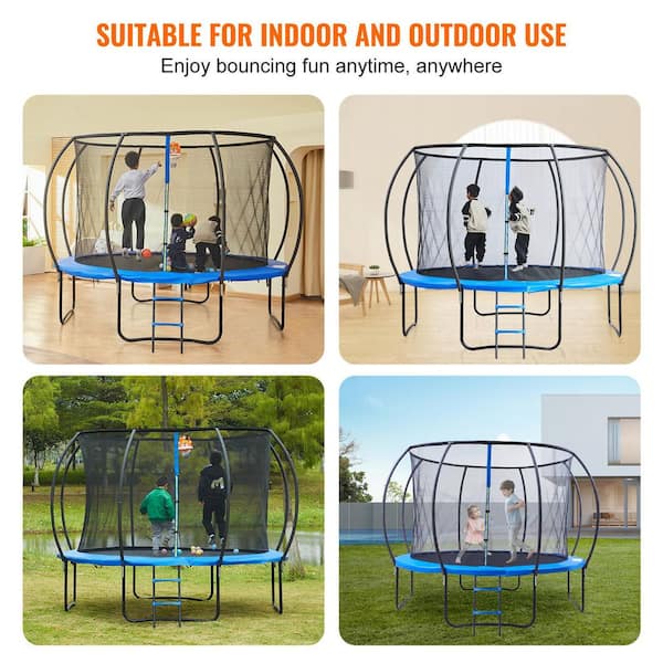【IONSEOUL】6oz) Crop Track MA-1 Padding 4FM300 Machrus Skytric 15 FT Round Trampoline Set with Premium Top