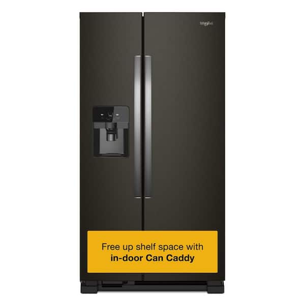 21.4 cu. ft. Side by Side Refrigerator in Fingerprint Resistant Black Stainless
