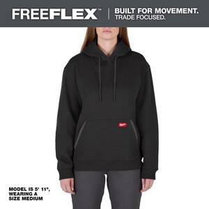 Milwaukee Women's Large Black Midweight Cotton/Polyester Long-Sleeve Pullover Hoodie