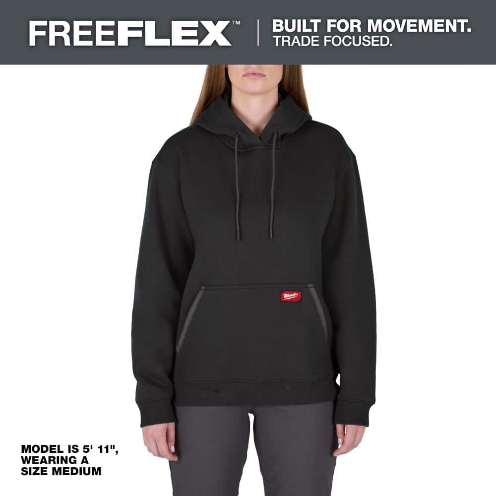 Women's Medium Black Midweight Cotton/Polyester Long-Sleeve Pullover Hoodie price history on PriceWatchPro