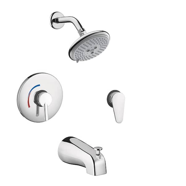 Hansgrohe Focus S Shower System Combo in Chrome (Valve Not Included)