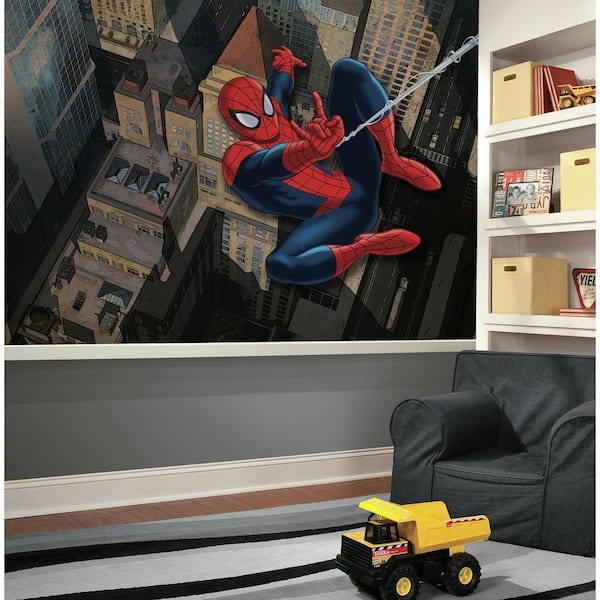 RoomMates 72 in. W x 126 in. H Ultimate Spiderman XL Chair Rail 7-Panel Prepasted Wall Mural