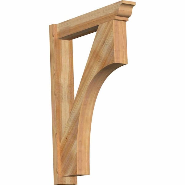 Ekena Millwork 6 in. x 42 in. x 30 in. Western Red Cedar Westlake Traditional Rough Sawn Outlooker