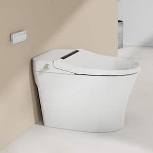 Elongated Bidet Toilet 1 GPF in White with Adjustable Sprayer Settings, Heated, Soft Close