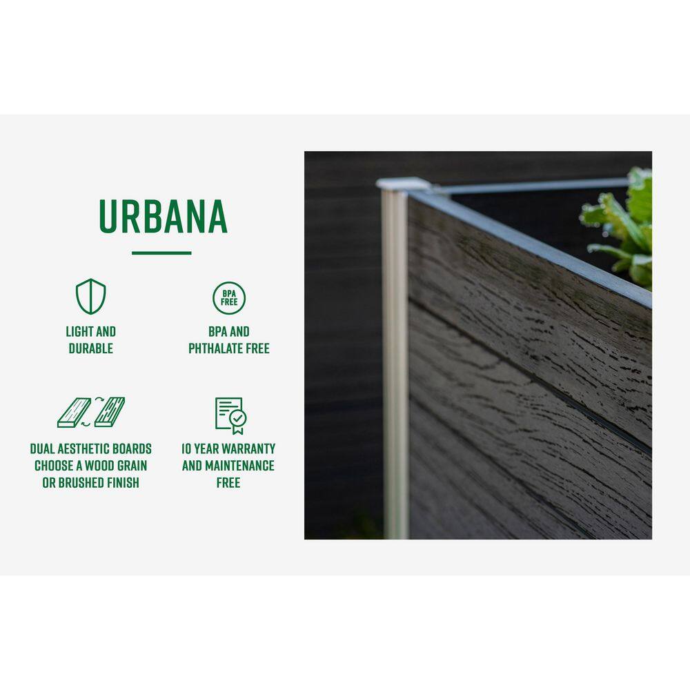 Slate Gray Elevated Vinyl Herb Garden Planter