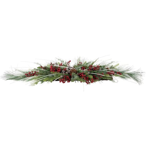 62in.-Unlit Real Touch Berries and Birch Twigs Pine Artificial Christmas Swag