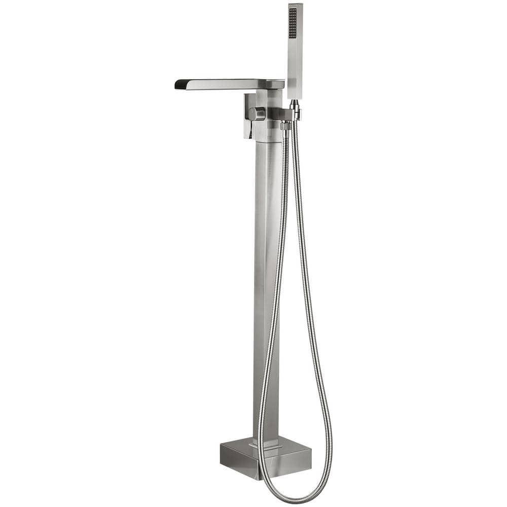 Single-Handle Freestanding Floor Mount Roman Tub Faucet Bathtub Filler with