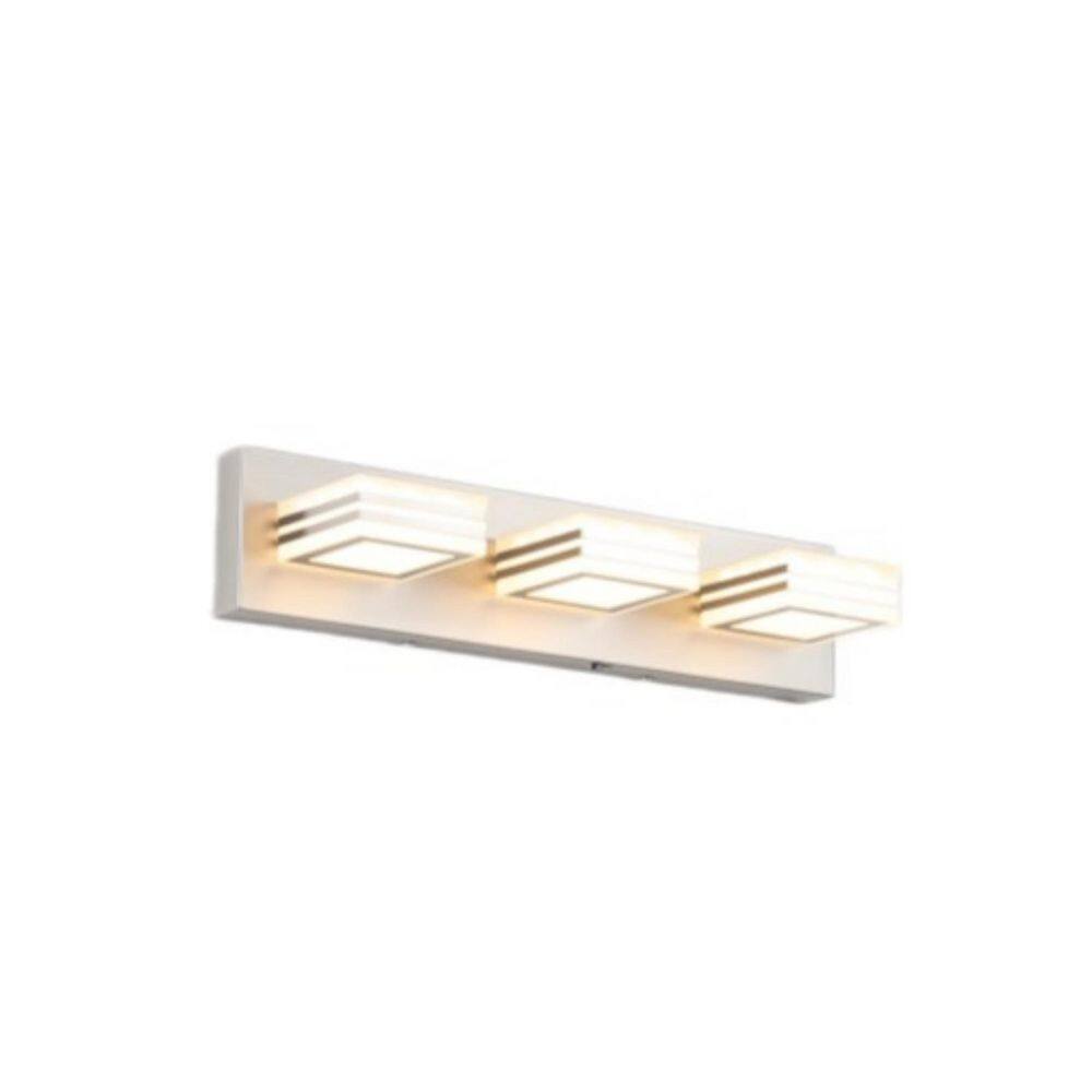 19.7 in. 3-Light Nickel Bathroom LED Vanity Light with 5-CCT Adjustable Switch and Acrylic Lampshade price history on PriceWatchPro