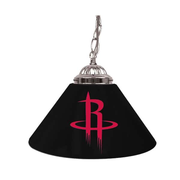 Trademark Global Houston Rockets NBA 14 in. Single Shade Stainless Steel Hanging Lamp