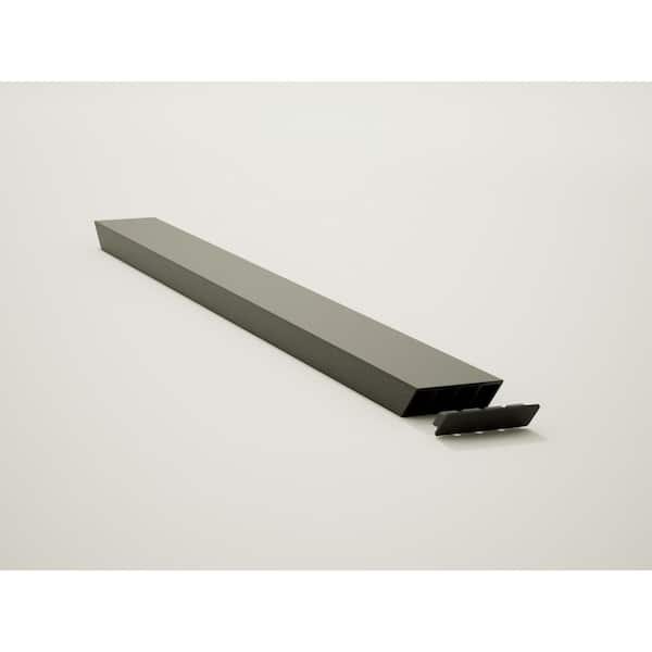 2.5 in. x 1 in. x 64 in. Black Aluminum Industrial Double Sided Island Support Bracket