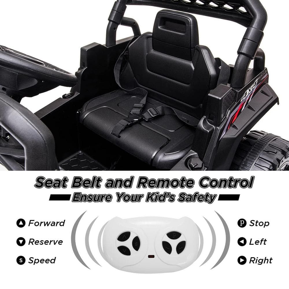 Red 12-Volt Ride On Car with LED Lights and Music