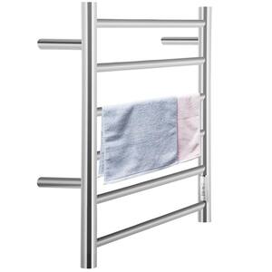 Heated Towel Rack 6-Bar Stainless Steel Electric Towel Warmer with Timer Electric Towel Drying Rack,UL Certificated