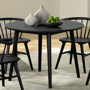 Veneten Black Wood 42 in. 4 Legs Dining Table (Seats 4)