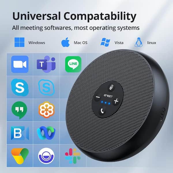 Yichuhaoxi Computer Speakers with Microphone, Fast Mute, Noise