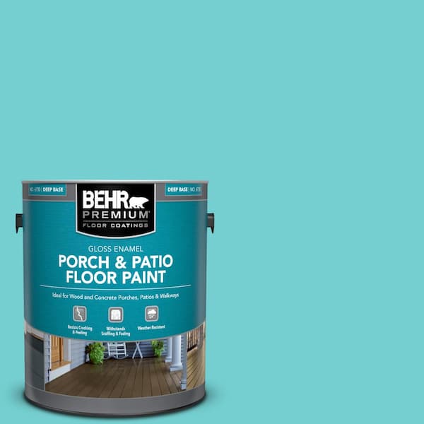 BEHR PREMIUM 1 gal. #P460-3 Soft Turquoise Gloss Enamel Interior/Exterior Porch and Patio Floor Paint