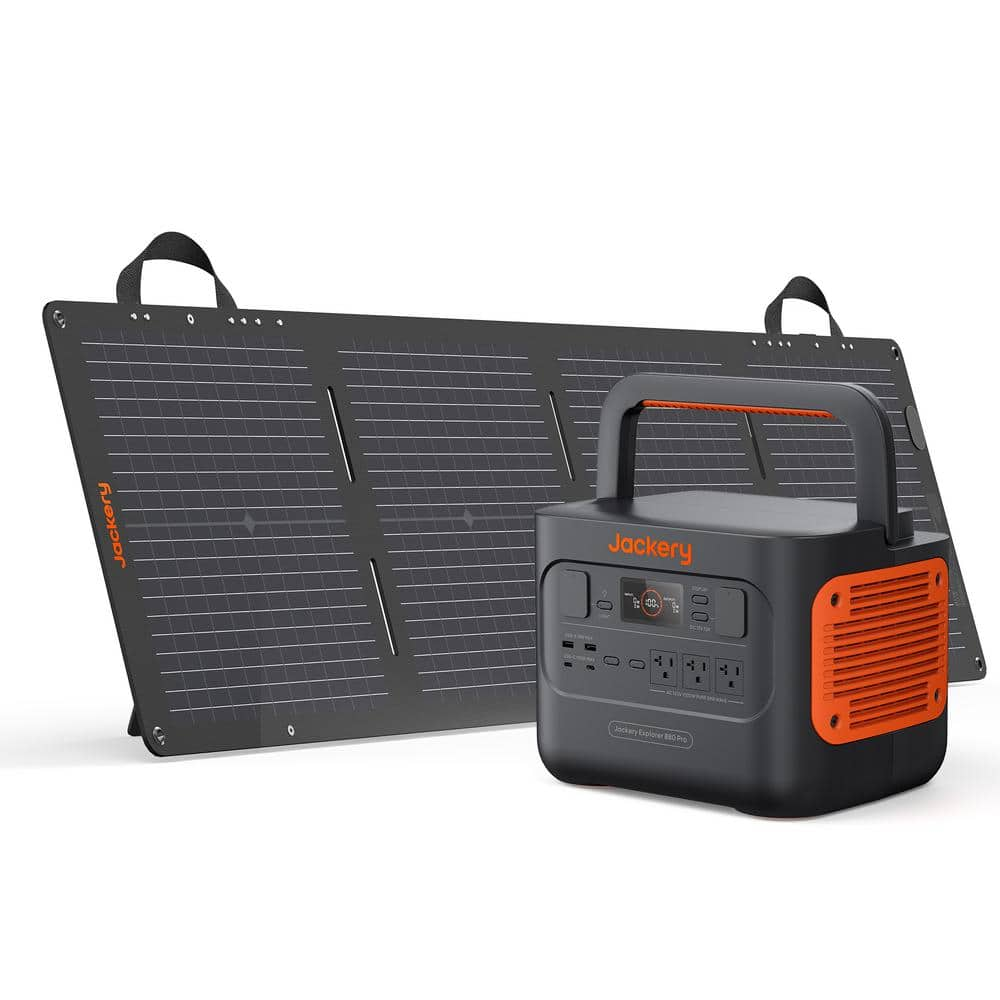 Jackery 1000-Watts Continuous/2000-Watts Output Solar Generator 880 Pro ...