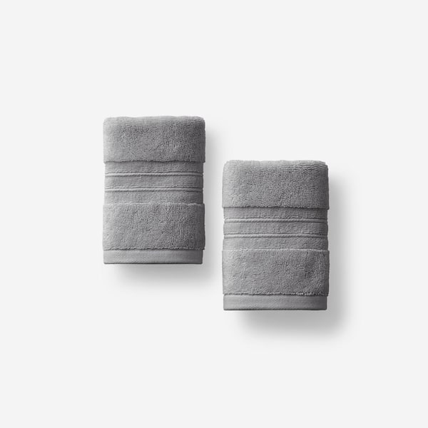 Legends Hotel Mirage Aegean Slate Gray Cotton Wash Cloth (Set of 2)