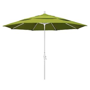 11 ft. Aluminum Collar Tilt Double Vented Patio Umbrella in Ginkgo Pacifica