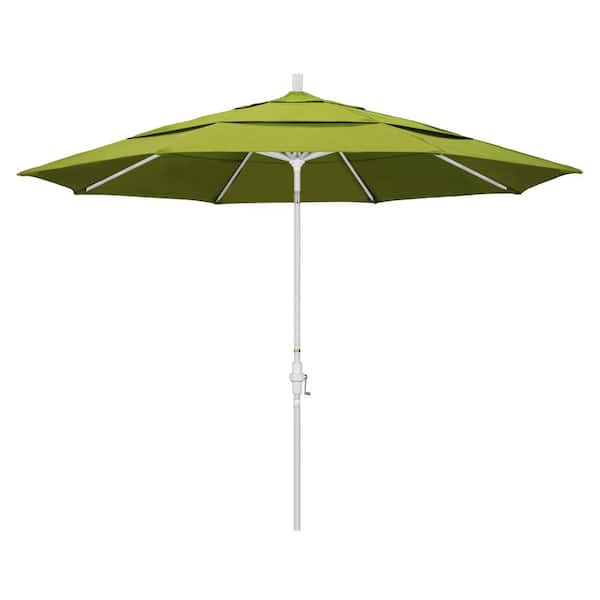 California Umbrella 11 ft. Aluminum Collar Tilt Double Vented Patio Umbrella in Ginkgo Pacifica