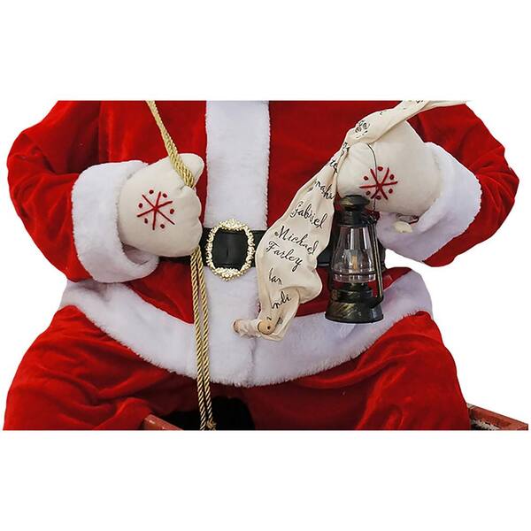 Christmas Time 48 in. Christmas Santa Claus in the Chimney with