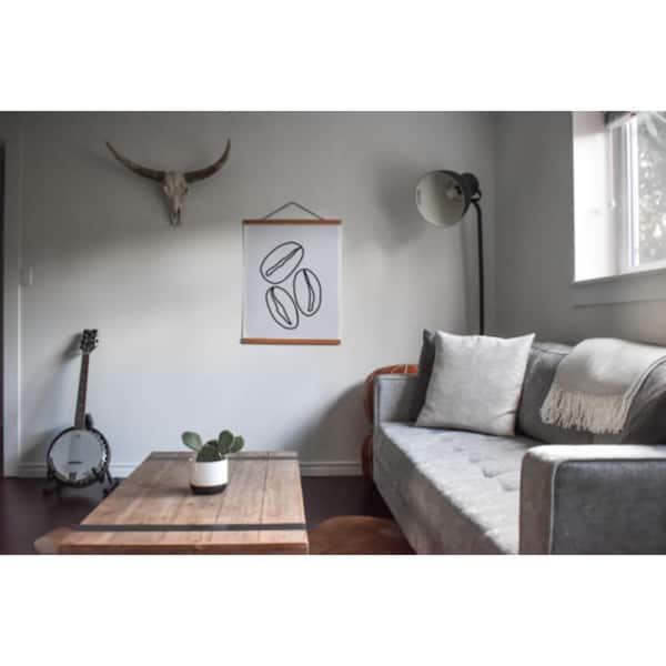 HomeRoots 22 in. Grey, Black Contemporary Coffee Bean Wall Art Wall Art