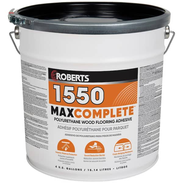 ROBERTS 4 Gal. MAXCOMPLETE Polyurethane Adhesive for Engineered Wood, Solid Wood, Parquet and Bamboo Flooring