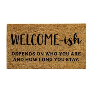 Black and Brown 16 in. x 28 in. Nature Coir Welcome to the Sh*tshow Door Mat
