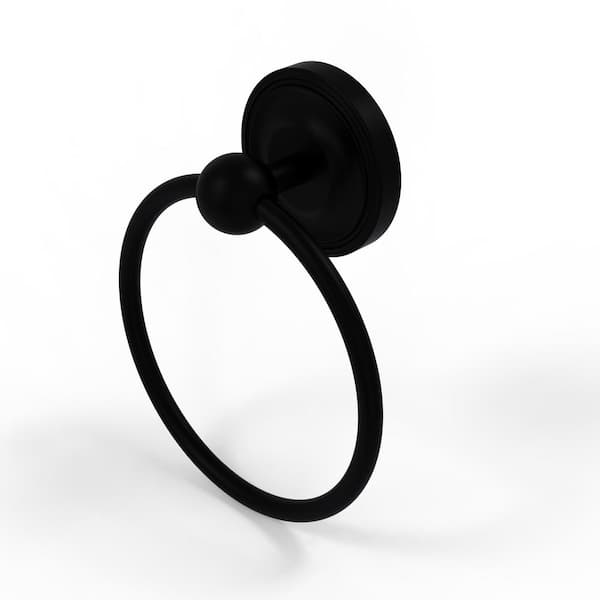 Allied Brass Prestige Regal Collection Wall Mounted Towel Ring in Matte Black