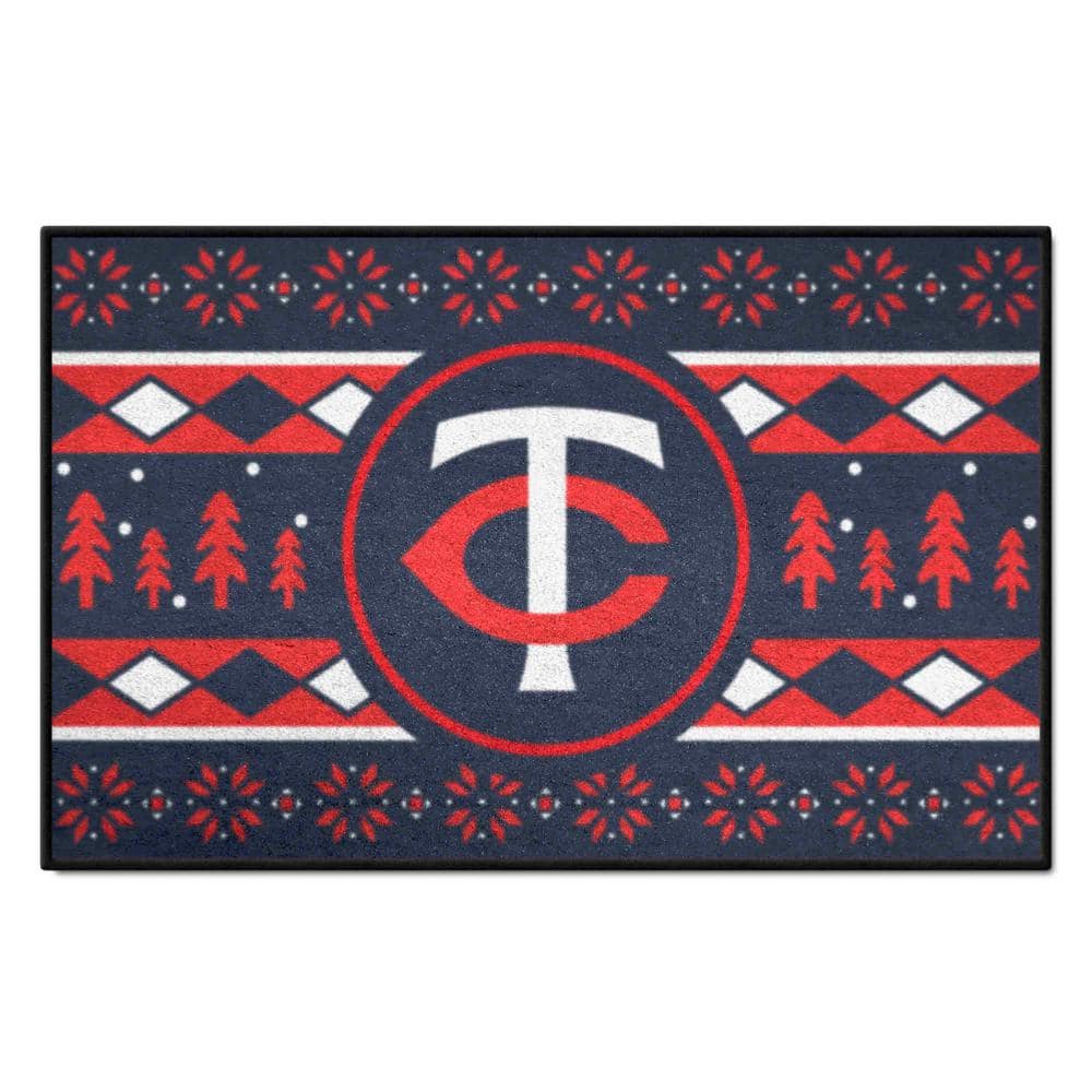 Fanmats Minnesota Twins Holiday Sweater Navy 1.5 Ft. X 2.5 Ft. Starter 