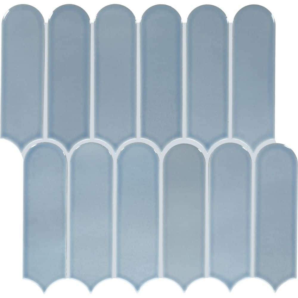 Artefino Vintage Celestite 13 in. x 13 in. Glossy Porcelain Fish Scale Mosaic Tile (10 sq. ft. /case) price history on PriceWatchPro