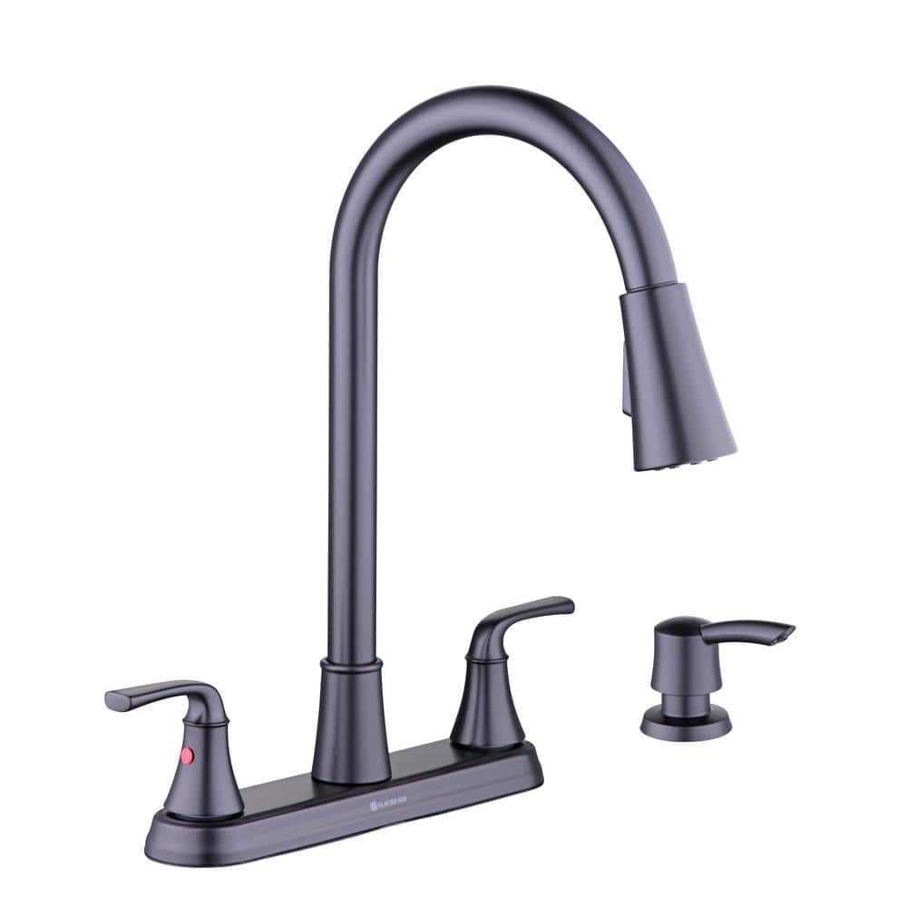 Glacier Bay Sadira Double Handle Pulldown Sprayer Kitchen Faucet with