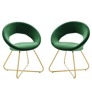 Nouvelle Emerald Performance Velvet Dining Chair (Set of 2)