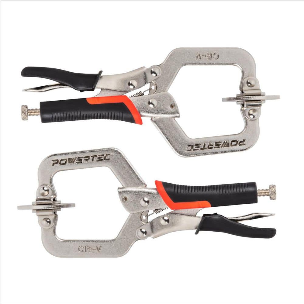 POWERTEC 2 in. Woodworking Face Clamps with Ergonomic Grip and