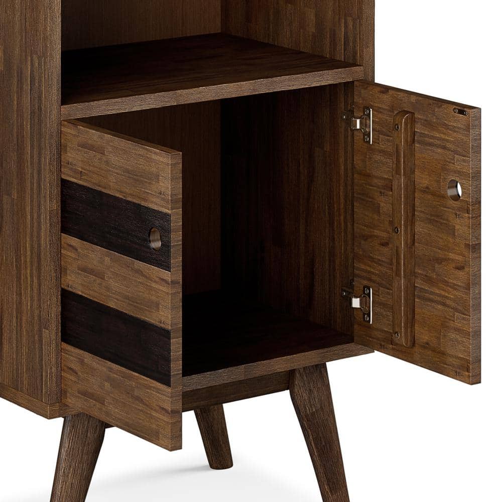 Clarkson Rustic Natural Aged Brown Solid Acacia Bookcase
